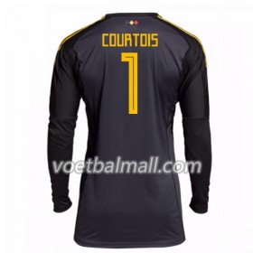 Goedkope België Courtois 1 Doelman Thuisshirt WK voetbal 2018
